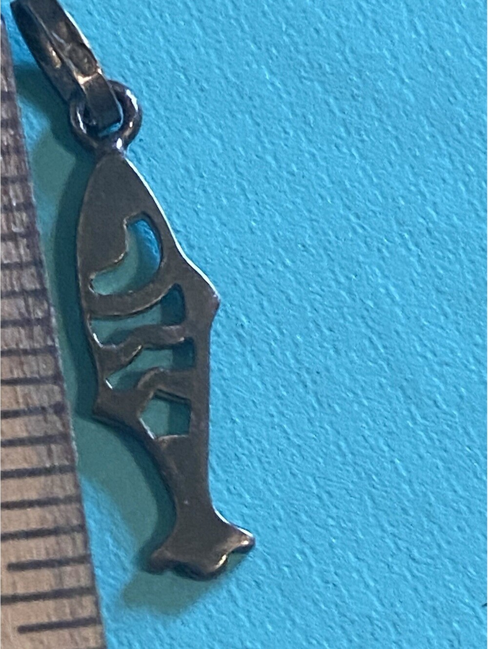 Sterling Silver Jesus Fish Christian Fish Symbol Charm or Pendant - Picture 2 of 4